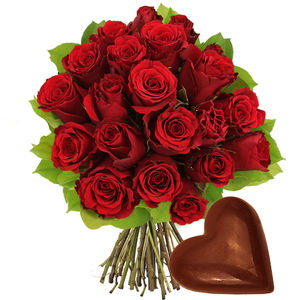 Bouquet de Cœur aux Roses en Chocolat à 6,39 €